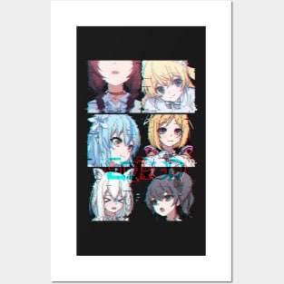 Hololive Error Glitched Posters and Art